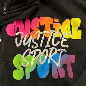 Girls justice, black jacket sweatshirt